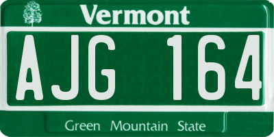VT license plate AJG164