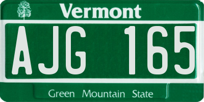 VT license plate AJG165