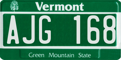 VT license plate AJG168