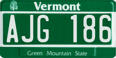 VT license plate AJG186
