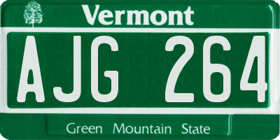VT license plate AJG264