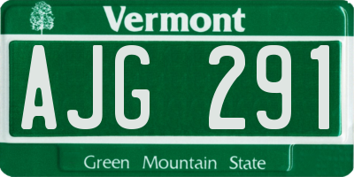 VT license plate AJG291
