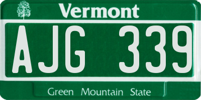 VT license plate AJG339