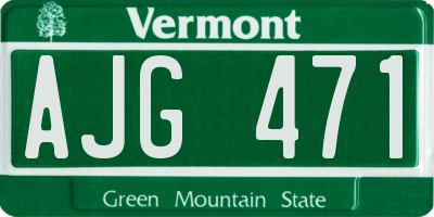 VT license plate AJG471