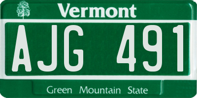 VT license plate AJG491