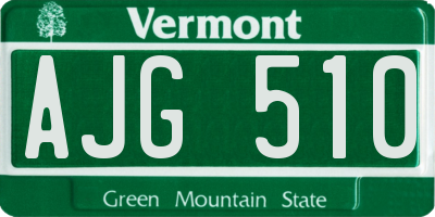 VT license plate AJG510
