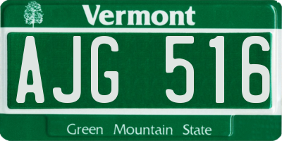 VT license plate AJG516