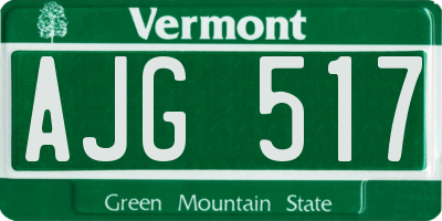 VT license plate AJG517
