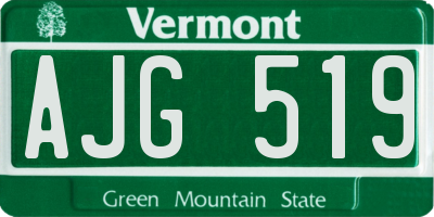 VT license plate AJG519