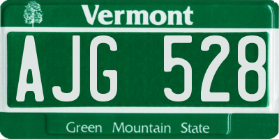 VT license plate AJG528