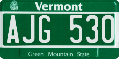 VT license plate AJG530
