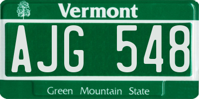 VT license plate AJG548