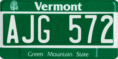 VT license plate AJG572