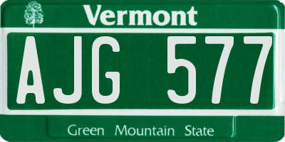 VT license plate AJG577
