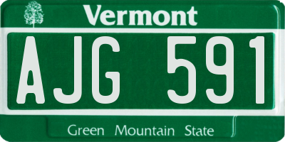 VT license plate AJG591