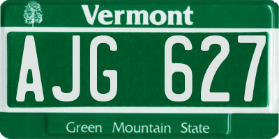 VT license plate AJG627