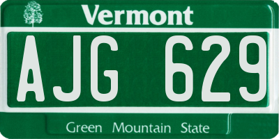 VT license plate AJG629