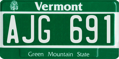 VT license plate AJG691