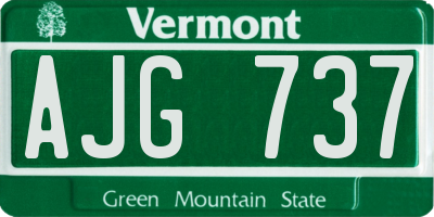 VT license plate AJG737