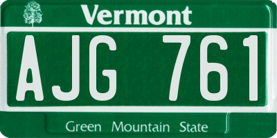 VT license plate AJG761
