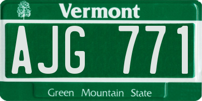 VT license plate AJG771