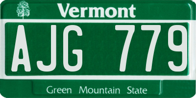 VT license plate AJG779