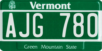 VT license plate AJG780