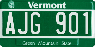 VT license plate AJG901