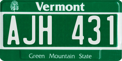 VT license plate AJH431