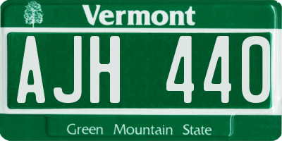 VT license plate AJH440
