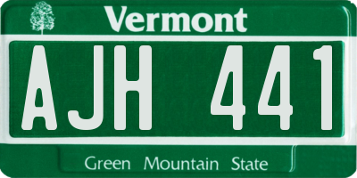 VT license plate AJH441