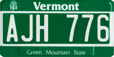 VT license plate AJH776