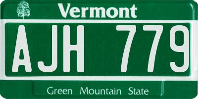 VT license plate AJH779