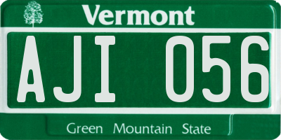VT license plate AJI056