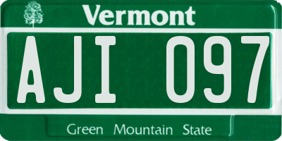 VT license plate AJI097
