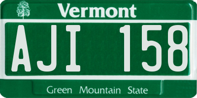 VT license plate AJI158