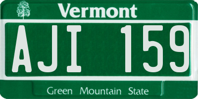 VT license plate AJI159