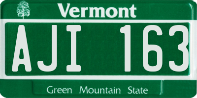 VT license plate AJI163