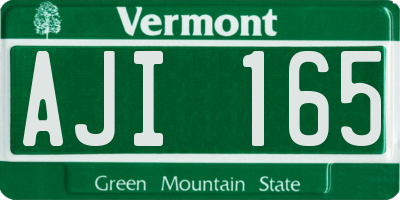 VT license plate AJI165