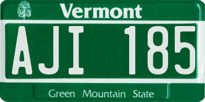 VT license plate AJI185