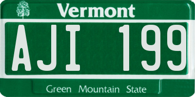 VT license plate AJI199