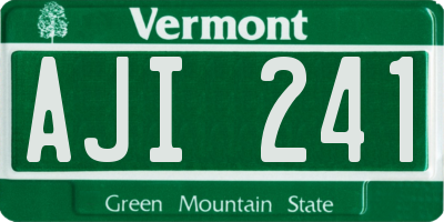 VT license plate AJI241