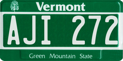 VT license plate AJI272