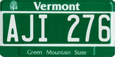 VT license plate AJI276