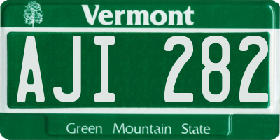 VT license plate AJI282