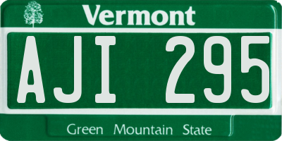 VT license plate AJI295