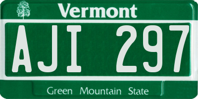 VT license plate AJI297