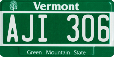VT license plate AJI306