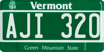 VT license plate AJI320