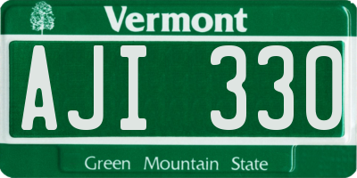 VT license plate AJI330